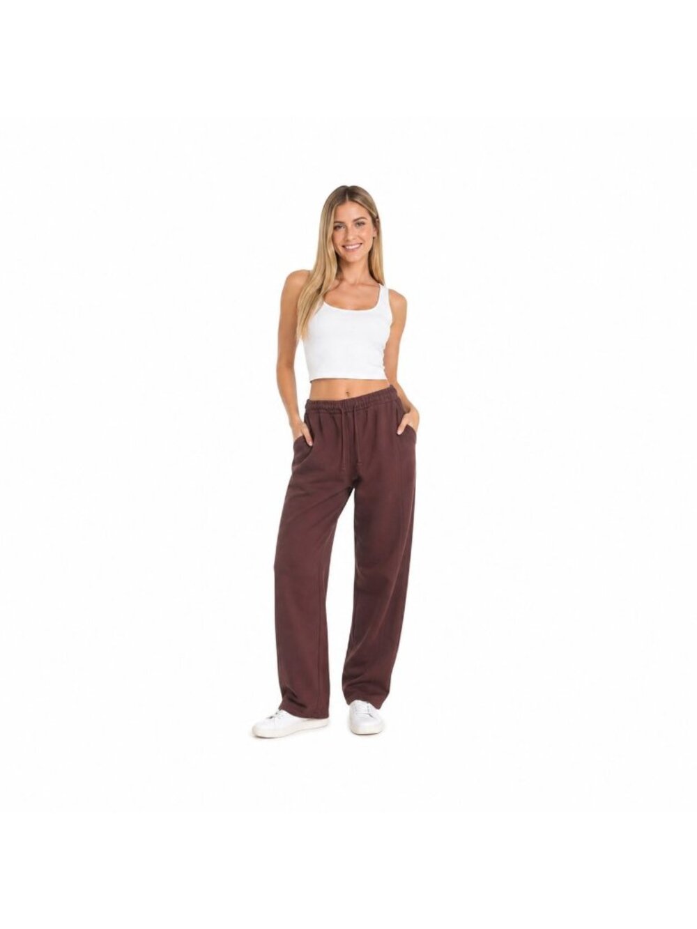 2/$30 ZARA Vibrant Brown Small Elastic Waist Drawstring Pants Cotton Blend Casua